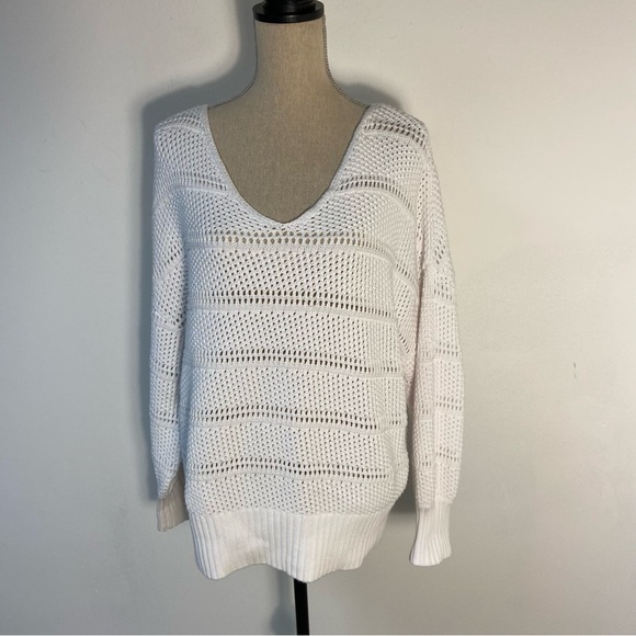 Tommy Bahama Women’s Sweater Channel Isle Cotton V Neck Pullover XL - Picture 1 of 11